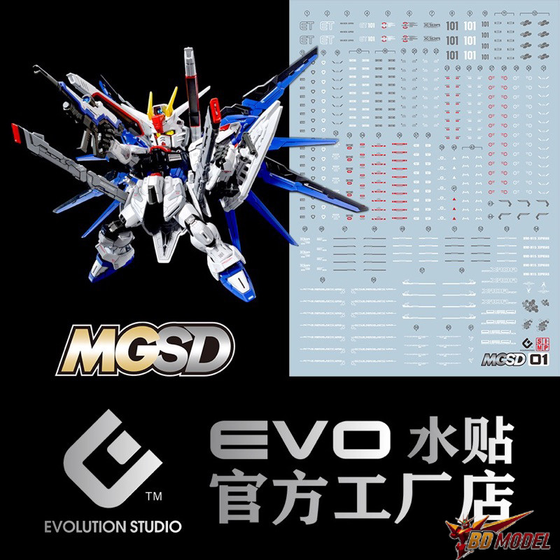 Nước DECAL EVO MGSD FREEDOM GUNDAM