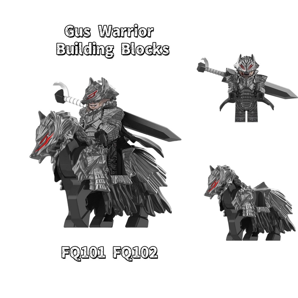 Trò chơi và hoạt hình Gus Warriors series FQ101 / FQ102 lắp ráp khối xây dựng mô hình đồ chơi giáo d