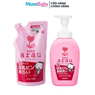 Nước rửa bình sữa Arau Baby túi 450ml/chai 500ml