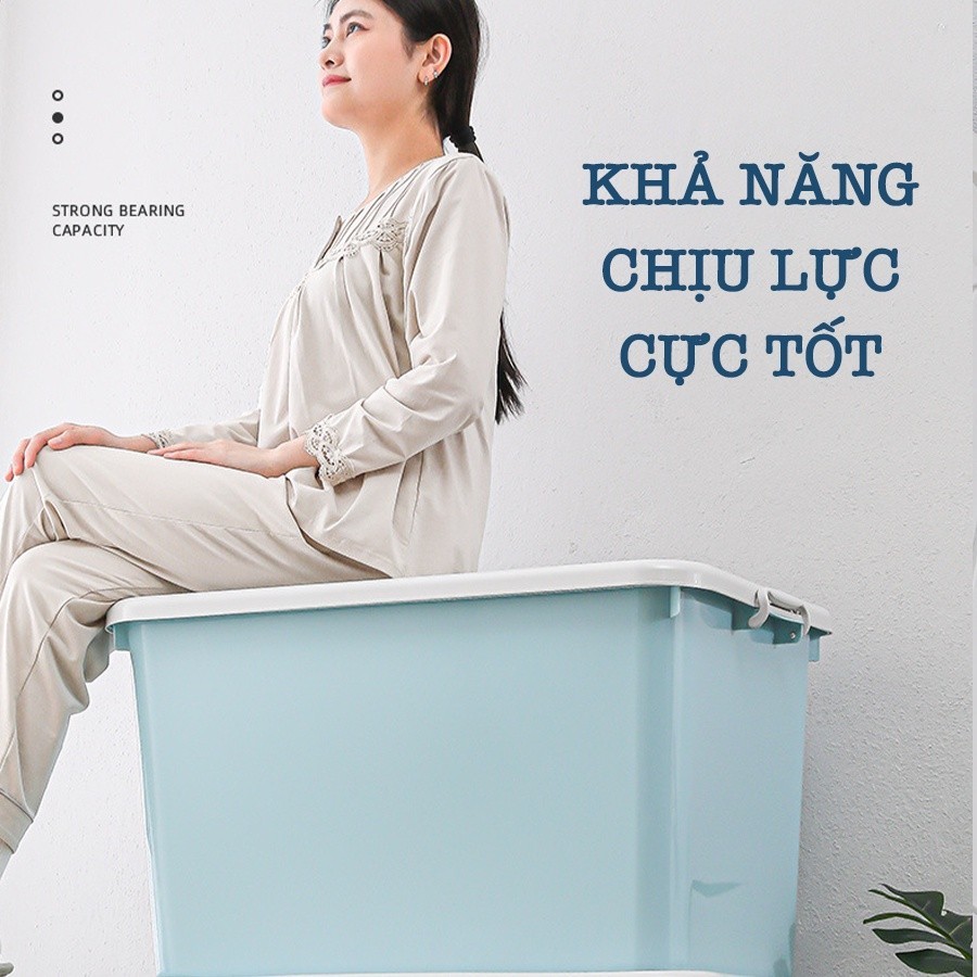 Thùng Nhựa Đựng Đồ, Thùng Đựng Đồ Chơi Enoda Home Có Bánh Xe, Có Nắp Nhiều Kích Thước Q010 | BigBuy360 - bigbuy360.vn