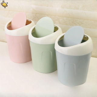 Thùng rác để bàn bằng nhựa có thể lắc nắp Phòng khách nhỏ Bàn cà phê Thùng rác Máy tính để bàn gia đình OUYOU