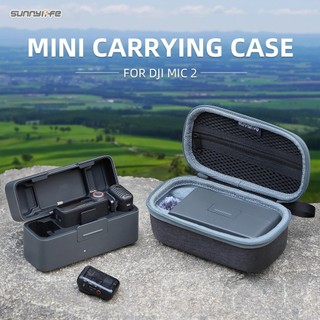 Sunnylife mini hộp đựng micro không dây túi bảo quản ốp lưng cứng du lịch ngoài trời vlog phụ kiện cho dji mic 2 / 1