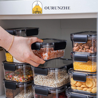 Ourunzhe Hộp giữ tươi, hộp bảo quản đặc biệt cho tủ lạnh cấp thực phẩm, hộp kín tủ đông có nắp, hộp bánh bao thực phẩm, lọ đựng thực phẩm rau củ