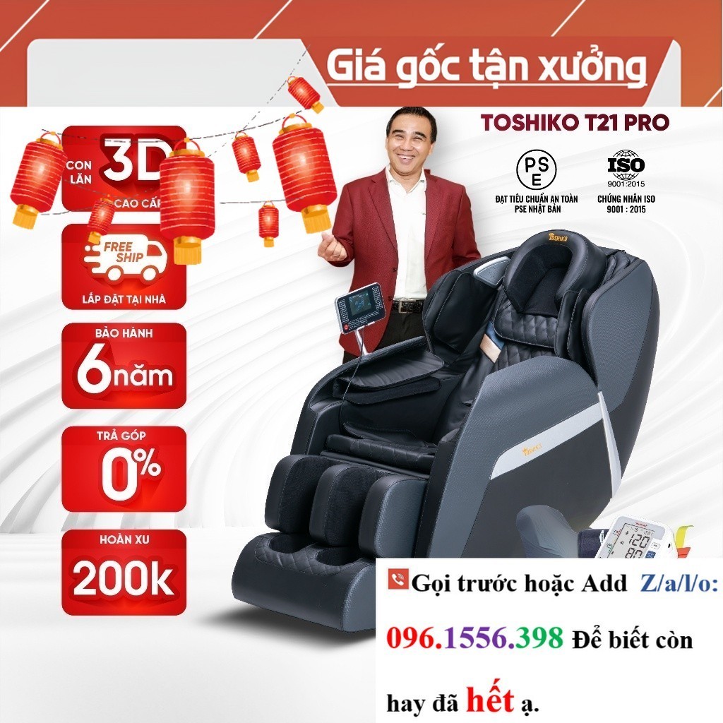 >> CH Ghế massage trị liệu toàn thân Toshiko T21 Pro