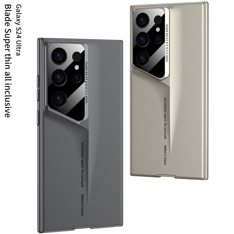 Dành Cho Samsung Galaxy S24 S23 S22 Ultra GKK Da Trơn Siêu Mỏng Chống Sốc Vỏ Điện Thoại PU Bảo Vệ Ống Kính Mặt Sau Vỏ