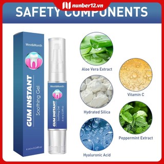 4ml gel sát trùng làm dịu điều trị viêm nướu loét miệng mô miệng lưỡi kem đánh răng thoáng qua
