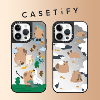 Casetify hoạt hình dễ thương capybara gương mặt Ốp điện thoại cho iPhone 15 Pro Max 14 ProMax 13 12 12Pro 11 Vỏ cứng điện thoại chống sốc viền mềm Vỏ bảo vệ điện thoại di động