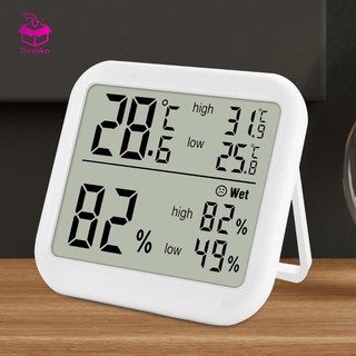 Nhiệt kế đo độ ẩm trong nhà kỹ thuật số Nhiệt độ máy tính để bàn cho văn phòng Phòng ngủ Nhà bếp Nhà kính tại nhà
