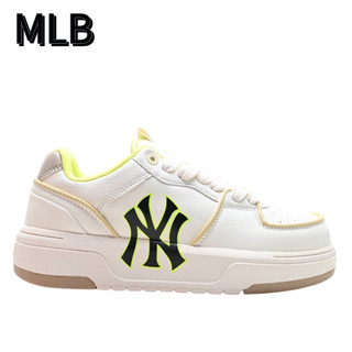 COD Giày MLB Chunky Liner New York Yankees, giày sneaker NY chính hãng màu trắng phối logo đen/