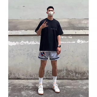 Hàng sẵn có FASHMILY 100% Cotton Phong Cách Hàn Quốc In Hình Đồ Họa Độc Đáo Tay Ngắn Nam Unisex Rời Quá Khổ Tee Nữ Áo