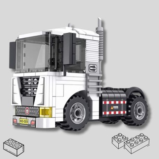 Đồ chơi lắp ráp xe container đầu kéo, 211 mảnh ghép,