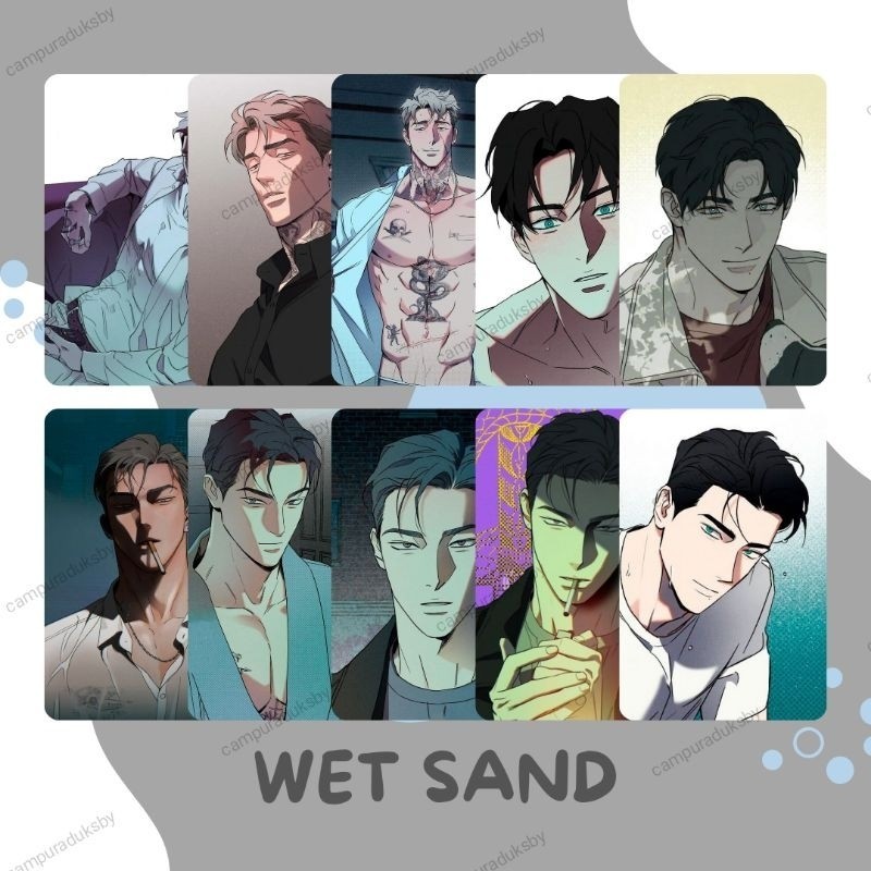 CARD GLOSSY ⭐️ Photocard Wet Sand Yaoi - Manhwa Card - Cán Màng Bóng Chống Xước - Card Bo Góc