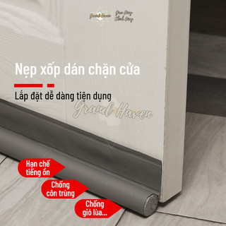 Thanh chắn cửa nẹp Xốp Grand Haven vỏ da Chặn Đáy Khe Cửa Gió Mùa Ngăn Côn Trùng gia dụng dài 96cm