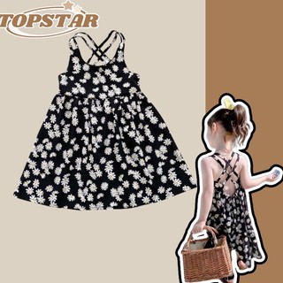 Váy bé gái TOPSTAR váy voan hoa cúc phong cách Hàn Quốc