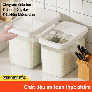 Hộp Đựng Gạo Chất liệu Nhựa PP An toàn TOM&TOM Thùng Gạo Chống Bụi Chống Ẩm Tiện Dụng 6kg / 10kg / 15kg