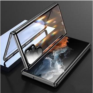 Ốp điện thoại Honor X8 X9 X7 X9A X9B 360° Kim Loại Từ Tính Chống Sốc Full Vòm HD Kính Cường Lực Bảo Vệ Ống Kính Máy Ảnh Flip Lock Cover