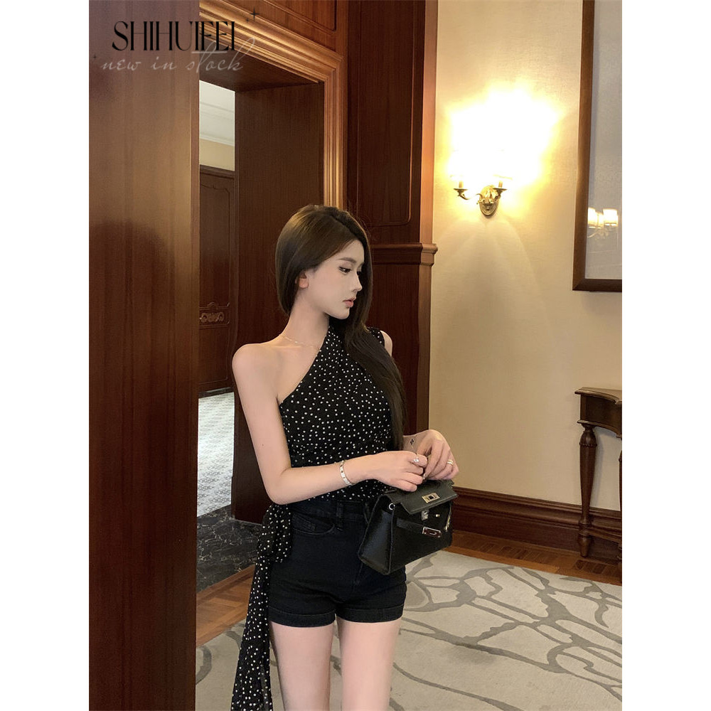 SHIHUIFEI áo trễ vai áo ba lỗ Thời trang hàn quốc phong cách Phong cách thanh lịch rực rỡ WCS2430WY7 13Z240330 | BigBuy360 - bigbuy360.vn