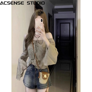 ACSENSE STUDIO Áo Sơ Mi áo sơ mi nữ áo kiểu hàn quốc rực rỡ nhí nhảnh Fashion thanh lịch WCS24403YE 14Z240403