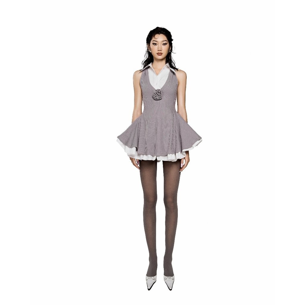 Đầm Body Xám Dáng Xoè Moore Tiểu Thư Nữ Tính B24031395 LSEOUL