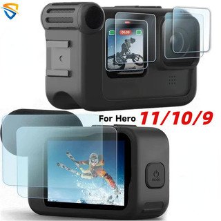 Phim bảo vệ màn hình kính cường lực siêu HD cho GoPro Hero 11 10 9 Màn hình ống kính siêu trong suốt Phim bảo vệ chống trầy xước