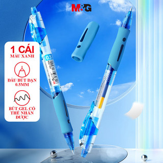 M&G gel Pen 0.5mm GP1008 Blue Neutral Pen Classic Press Bullet Head Signature Pen Medical Prescription Pen Student/Office Water Pen 1 piece FL