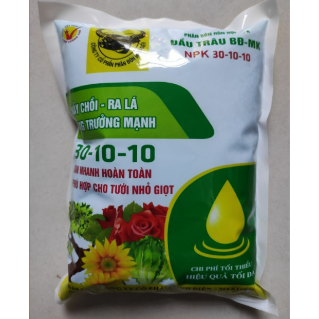 Phân bón Npk Đầu Trâu Bình Điền 30-10-10 Gói 1Kg