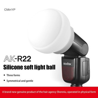 Cminyp Flash Khuếch Tán Mái Vòm Có Thể Gập Lại AK-R22 Silicon Mềm Bóng Cho Dòng V1 Flashes AD100PRO AD200PRO Chụp Ảnh Sống Vinh Quang