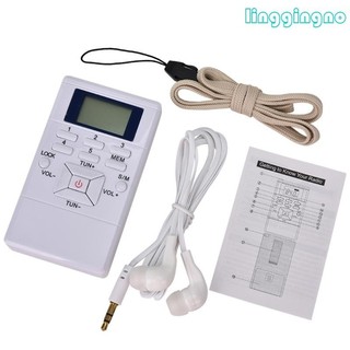 Rr di động mini kỹ thuật số stereo lcd điều chỉnh tần số đài fm tín hiệu kỹ thuật số đầu thu không dây có tai nghe