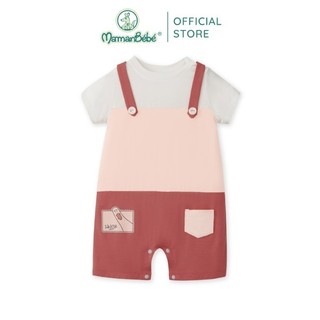 (MamanBébé chính hãng) Bộ yếm body cộc tay La Pomme thuỷ thủ