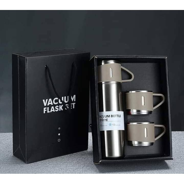 Bộ Bình Giữ Nhiệt 500ML TBNGOOD Có Kèm 2 Cốc Fullbox Vovimart