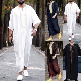Nam Sọc Juba Kaftan Dishdash Thobe Ả Rập Ả Rập Hồi Giáo Quần Áo Maxi Áo Mới