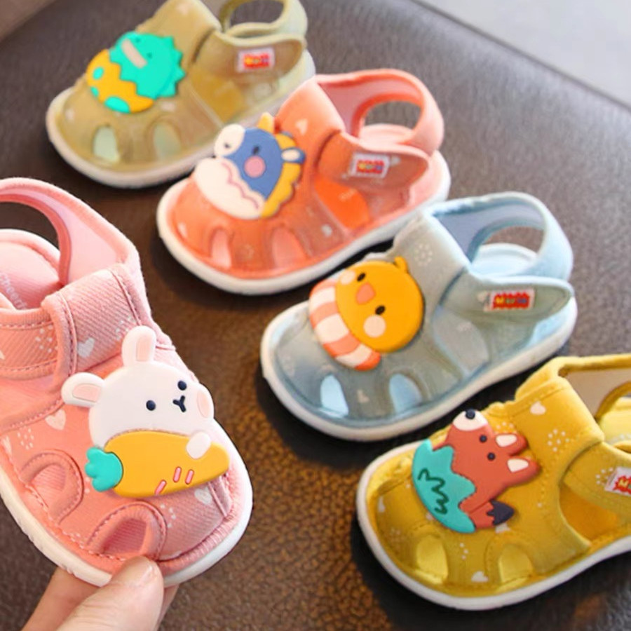  giày sandal có âm thanh cho bé tập đi mềm mại và chống trượt dễ thương cho trẻ mới biết đi dép vải sơ sinh siêu nhẹ đep giày có kèn em bé 