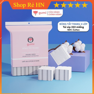  Bông tẩy trang 222 miếng GUMI chính hãng mẫu mới . bông tẩy trang chính hãng không chất tẩy trắng
