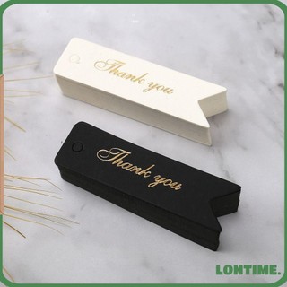 Set 100 thẻ giấy kraft in chữ Thank You kèm dây treo trang trí tiệc cưới/sinh nhật độc đáo