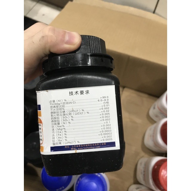 Kali Iodide nguyên chất 99%, Chai 500g Potassium iodide