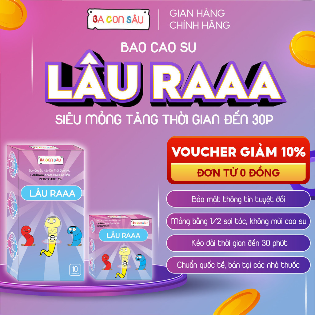 BAO CAO SU KÉO DÀI THỜI GIAN HƠN 30P, SIÊU MỎNG, NHIỀU GAI, ÔM KHÍT BA CON SÂU