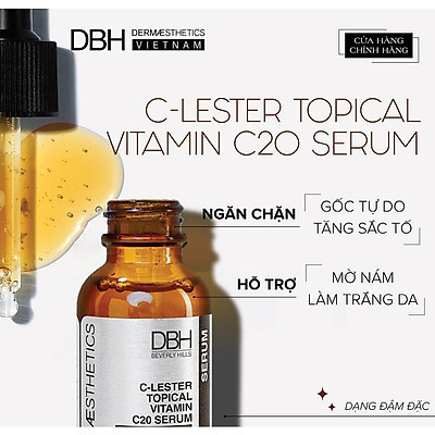 Tinh chất dưỡng trắng mờ thâm nám serum vitamin C C10 C20 DBH