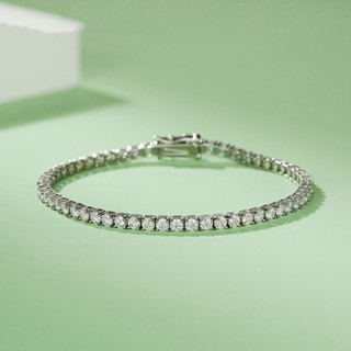 Tất Cả Có Thể Vượt Qua Kiểm Tra 100% Thật Moissanite Vòng Tay Quần Vợt Kim Cương 3 Mm 925 Nữ Kim Cương Vòng Tay Nam Dây Xích Quần Vợt