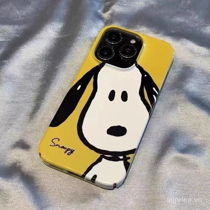 Ốp điện thoại Snoopy hoạt hình dễ thương tương thích với iPhone 14 15 16 Pro Max 14 Pro Max XS XR 8 