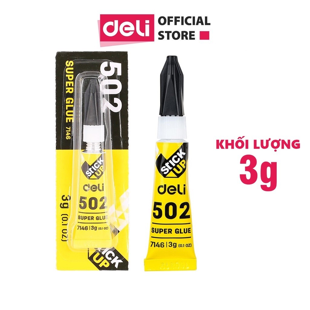 Keo 502 siêu dính cực mạnh Deli - Hồ nước