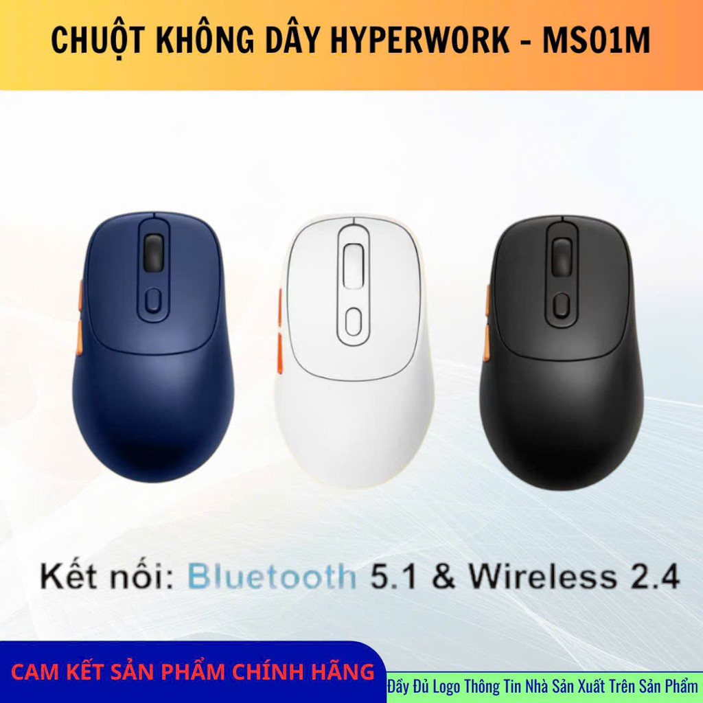 Chuột không dây HyperWork Silentium Mini | MS01M - Bảo Hành Chính Hãng 12 Tháng