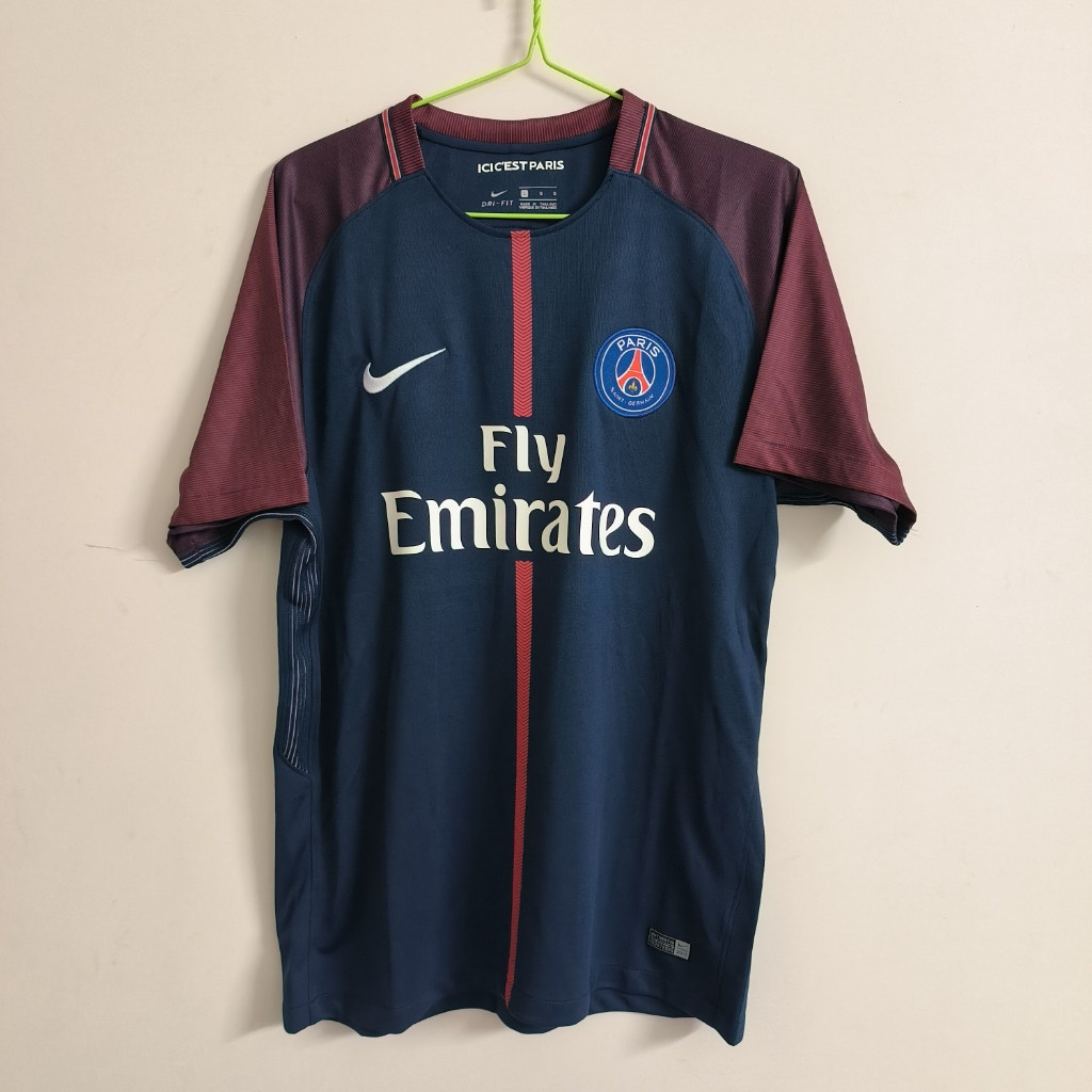 Áo Bóng Đá 17 / 18 Paris PSG Nhà Retro Áo Bóng Đá Thể Thao Áo Thun Người Lớn