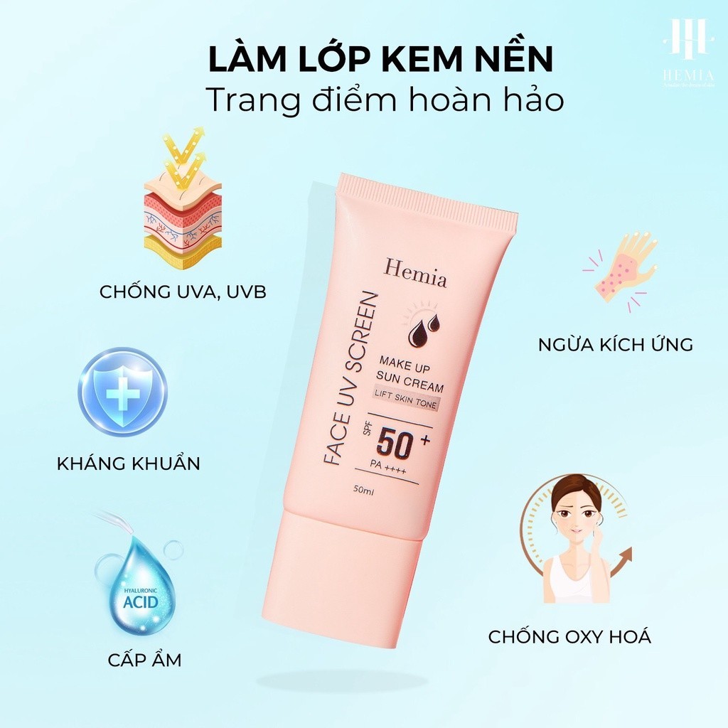Kem chống nắng Hemia Hàn Quốc 50ml auth
