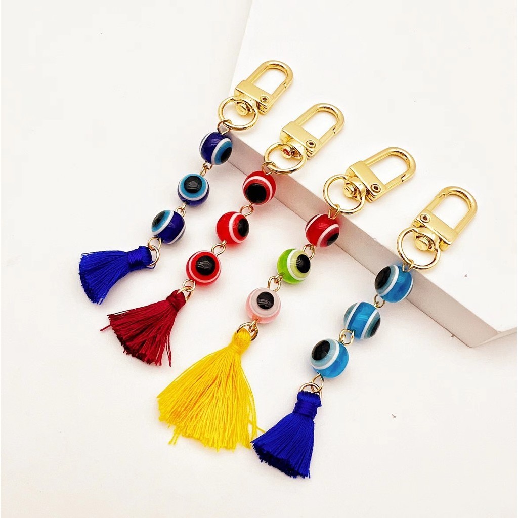 [JY] Devil's Eye Keychain, chiếc dây chuyền Tassel xe hơi