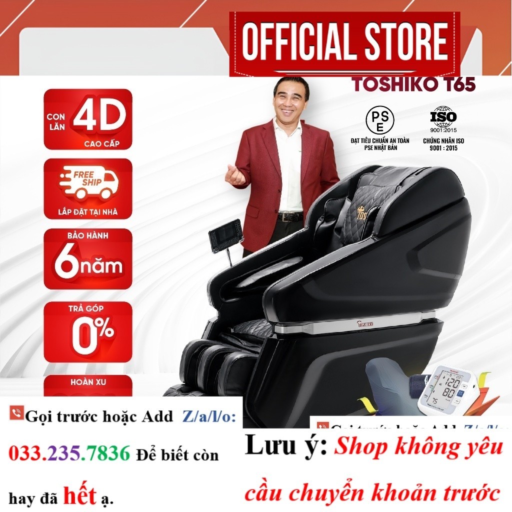 Ghế massage toàn thân Toshiko T65 <SAle>