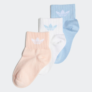 Adidas phong cách sống bộ 3 đôi tất ngang cổ chân trẻ em trắng h32444