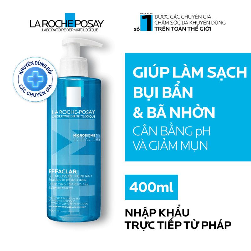 Gel rửa mặt cho da dầu nhạy cảm La Roche-Posay Effaclar Foaming Gel 400ml