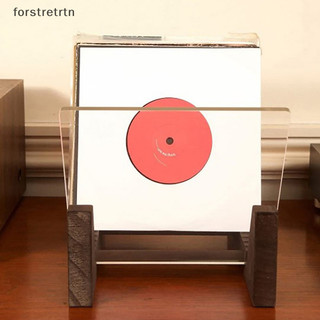 Forstrettn Vinyl Ghi Lưu Trữ Giá Đỡ Dung Tích Lớn Hiển Thị Đứng Với Đầu Acrylic Trong Suốt Hiện Đại LP Chắc Chắn Album Deskop Giá EN