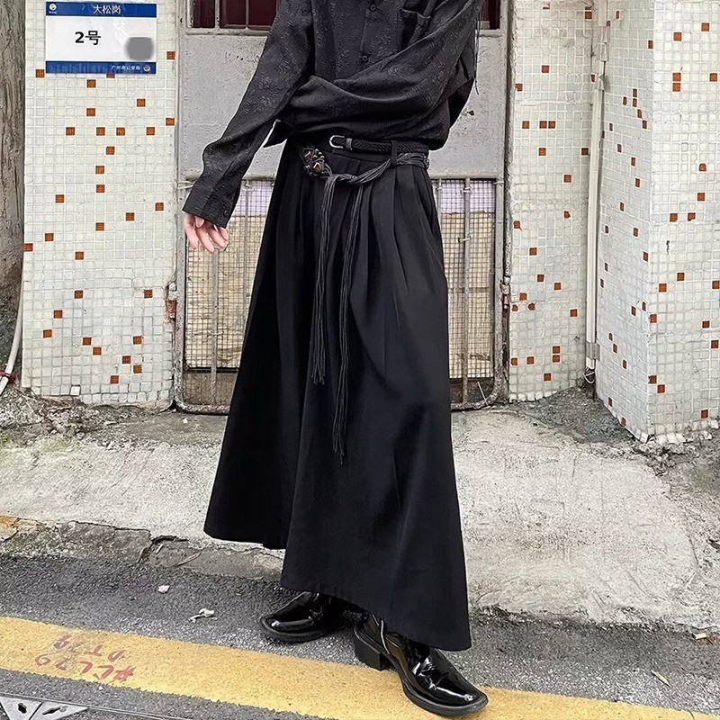Yamamoto Phong Cách Tối Phong Cách Hakama Quần Một Mảnh Nam Niche Cao Cấp Retro Đường Phù Hợp Với Yo