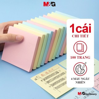 Giấy Dán M & G 100 Tờ 4 Màu 76 * 76mm 76 * 51mm 76 * 19mm Giấy Dán Ghi Chú Kích Thước Lớn Yushi Dán Nhãn Dán Sổ Tay Sách N Lần Dán Đồ Dùng Văn Phòng MG